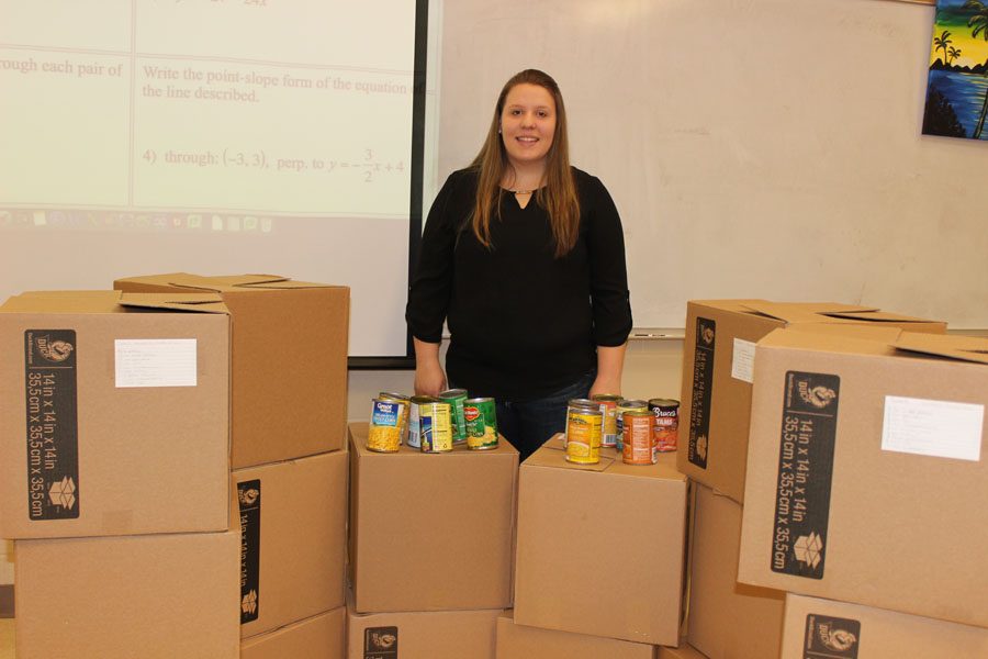 Madison Williams collected 16 boxes of food for Thanksgiving and is now continuing her donations through Operation Happiness.