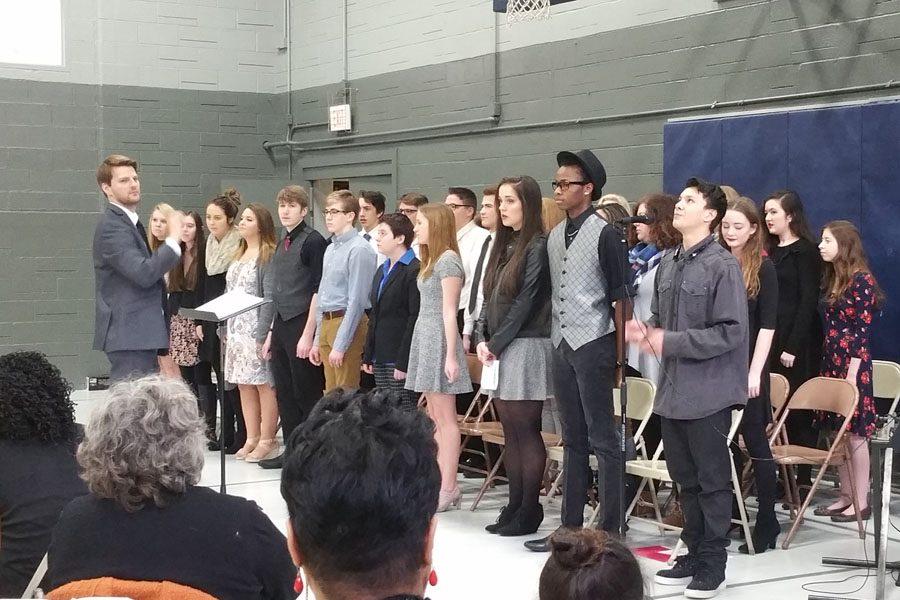 The GRC Choir performs at the MLK Jr. Breakfast.