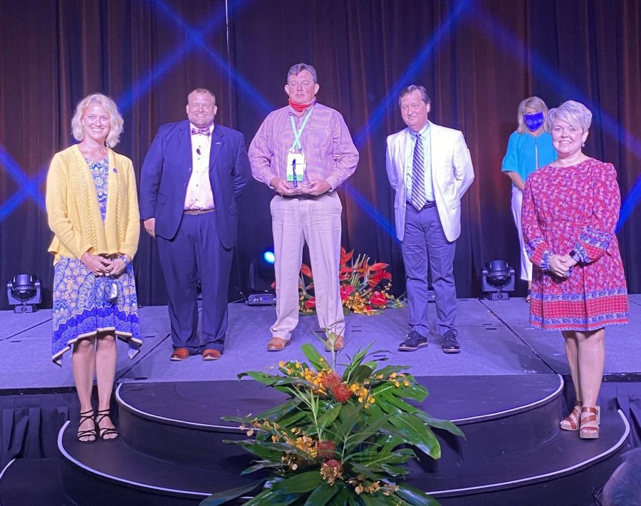 Principal David Bolen, center, was honored today as KASA Administrator of the Year