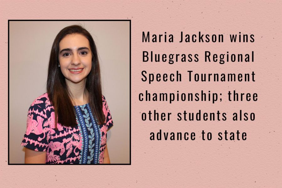 Maria Jackson wins Bluegrass Regional Speech Tournament championship