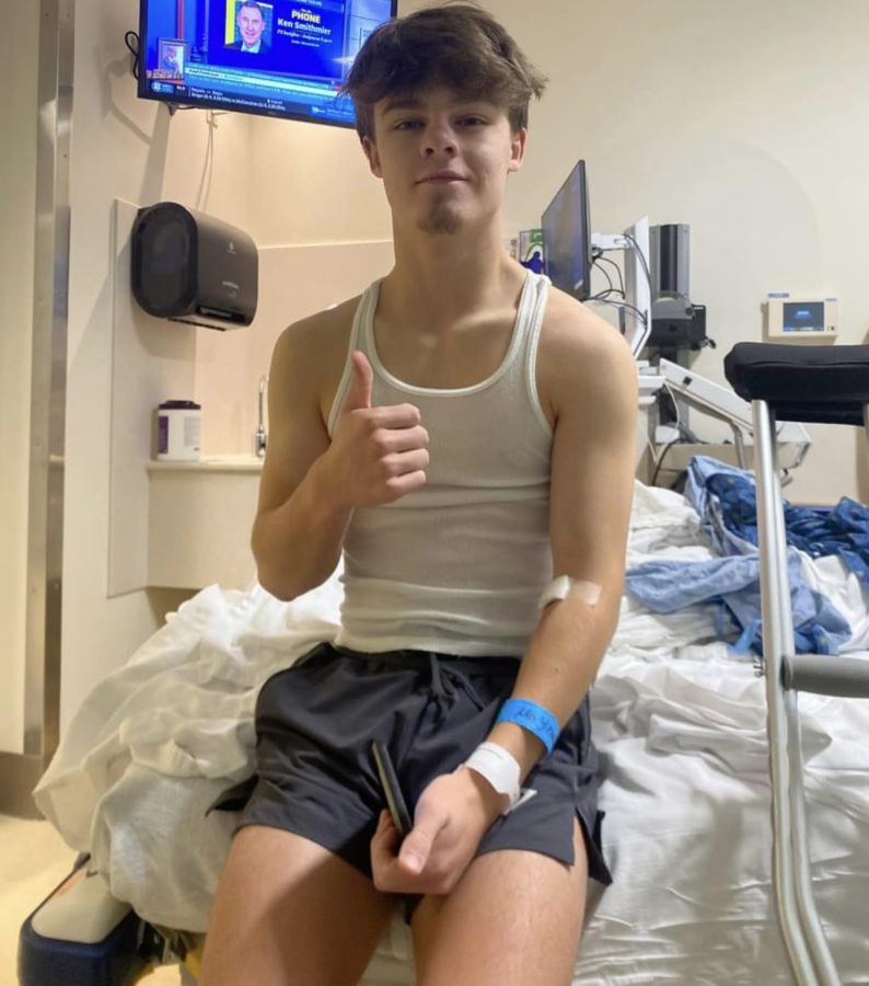 Junior Carter Maynard was recently diagnosed with an aneurysmal bone cyst and is now recovering from the life-altering tumor found near his pelvic bone.