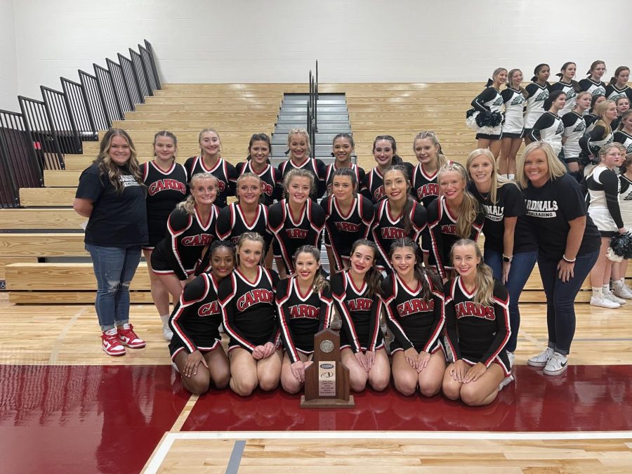 The GRC cheerleaders will advance to state competition in December. 