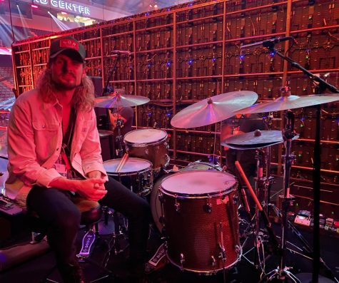 GRC graduate Caleb Crosby during a rehearsal break at the ACM Awards which air tonight on Amazon Prime.