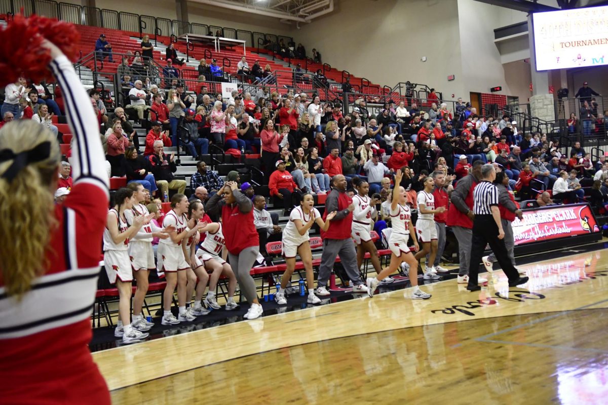 The+Cardinal+Faithful+cheer+on+GRC+Hoops+in+the+40th+District+championship+at+GRC+Arena.+Many+fans+come+to+every+game%2C+both+boys+and+girls.