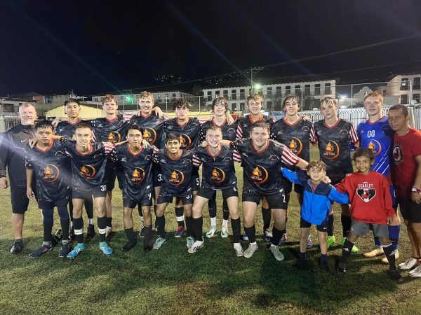 The GRC Boys Soccer team served in Guatemala this summer as part of Scarlet Thread Missions. The story's writer, Levi Ross, is in the front row, 4th from right.