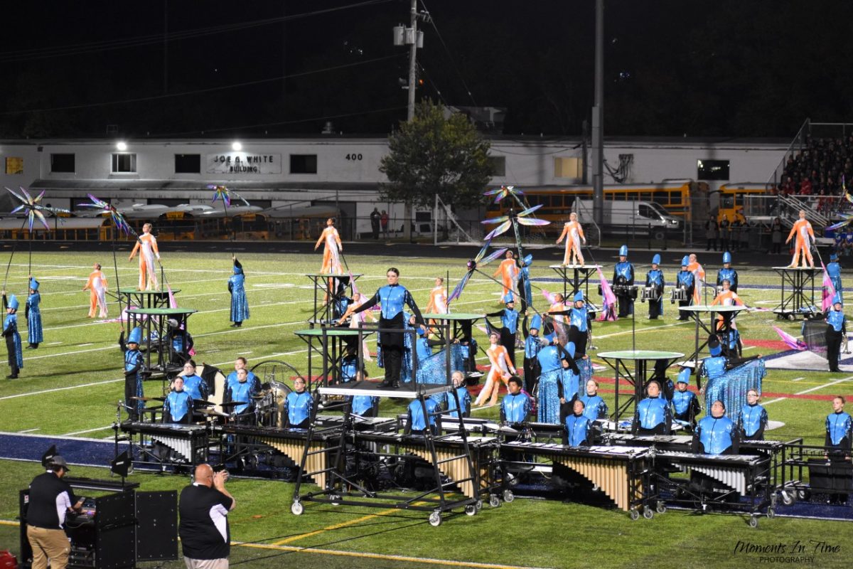 The GRC Marching Band competes at its first competition at Lafayette on Sept. 14.