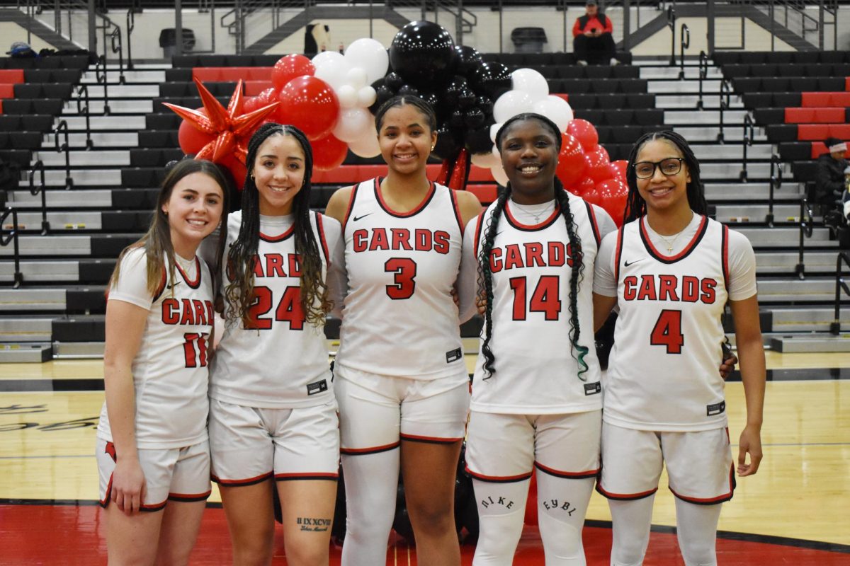 GRC Hoops seniors Madelyn Settles, Amyah Maxwell, Ciara Byars, Khania Jones, and Jailenn Green