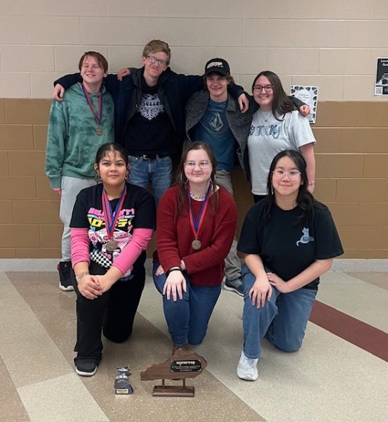 GRC Academic Team with their District trophy.