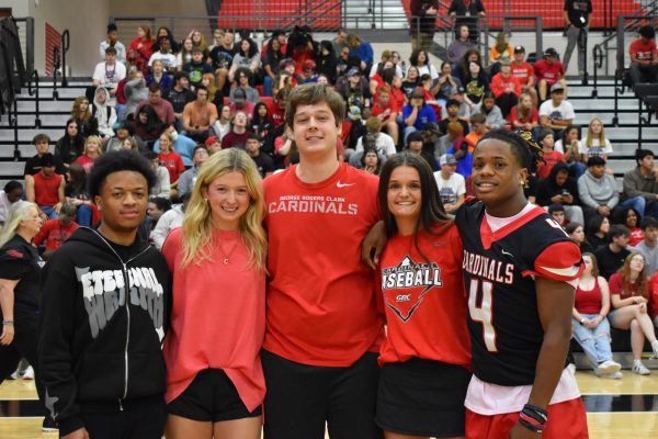 This year's crew leaders were from left, Chason Clark, Cady Johnson, Ben Cantrell, Anna Barnes, and Khami John.