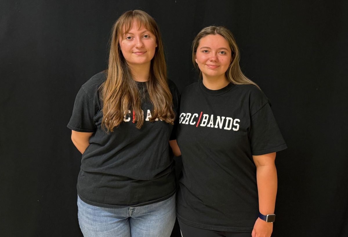 Caitlynn Macduffard and Abbey Sparks were named next year's GRC Band drum majors.