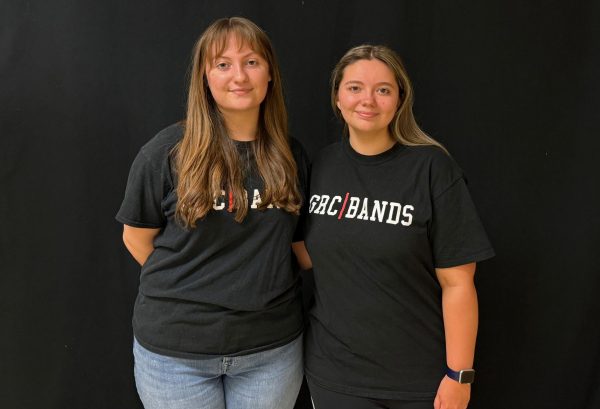 Caitlynn Macduffard and Abbey Sparks were named next year's GRC Band drum majors.