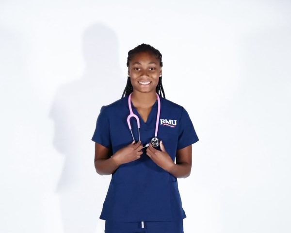 Teigh Yeast at her official Robert Morris University academic and athletic visit.

Photo submitted by Teigh Yeast