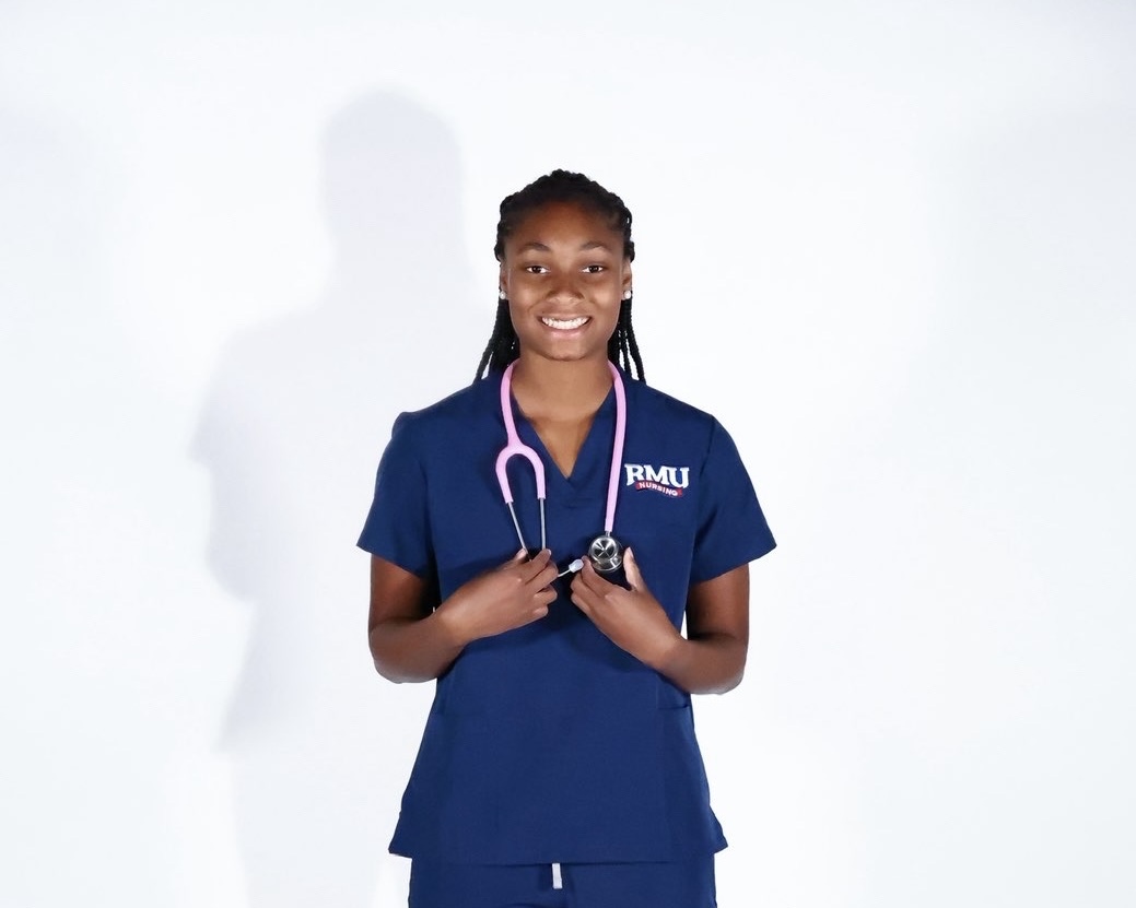 Teigh Yeast at her official Robert Morris University academic and athletic visit.

Photo submitted by Teigh Yeast